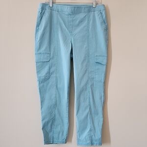 Chico's Cargo Style Pants Light Aqua Size 12